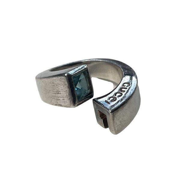 Gucci Jewelry - Gucci 925 Sterling Silver and Blue Topaz Ring Size 5